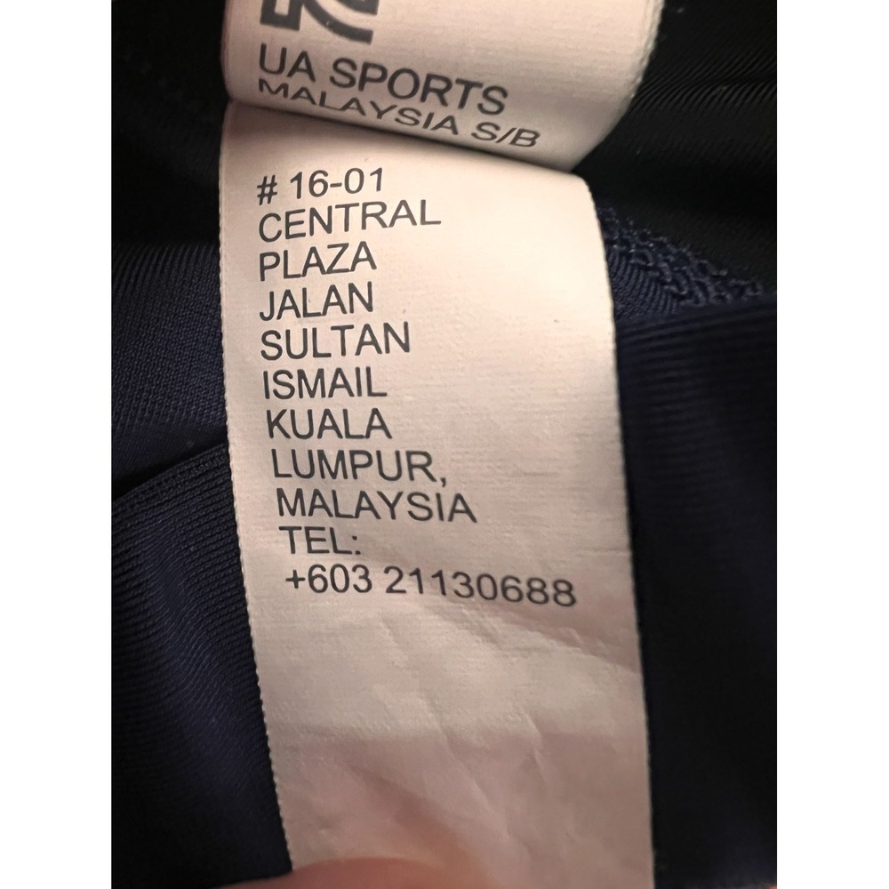 Under Armour Womens Compression Sports Bra Dark Blue Pink Large - Picture 9 of 9